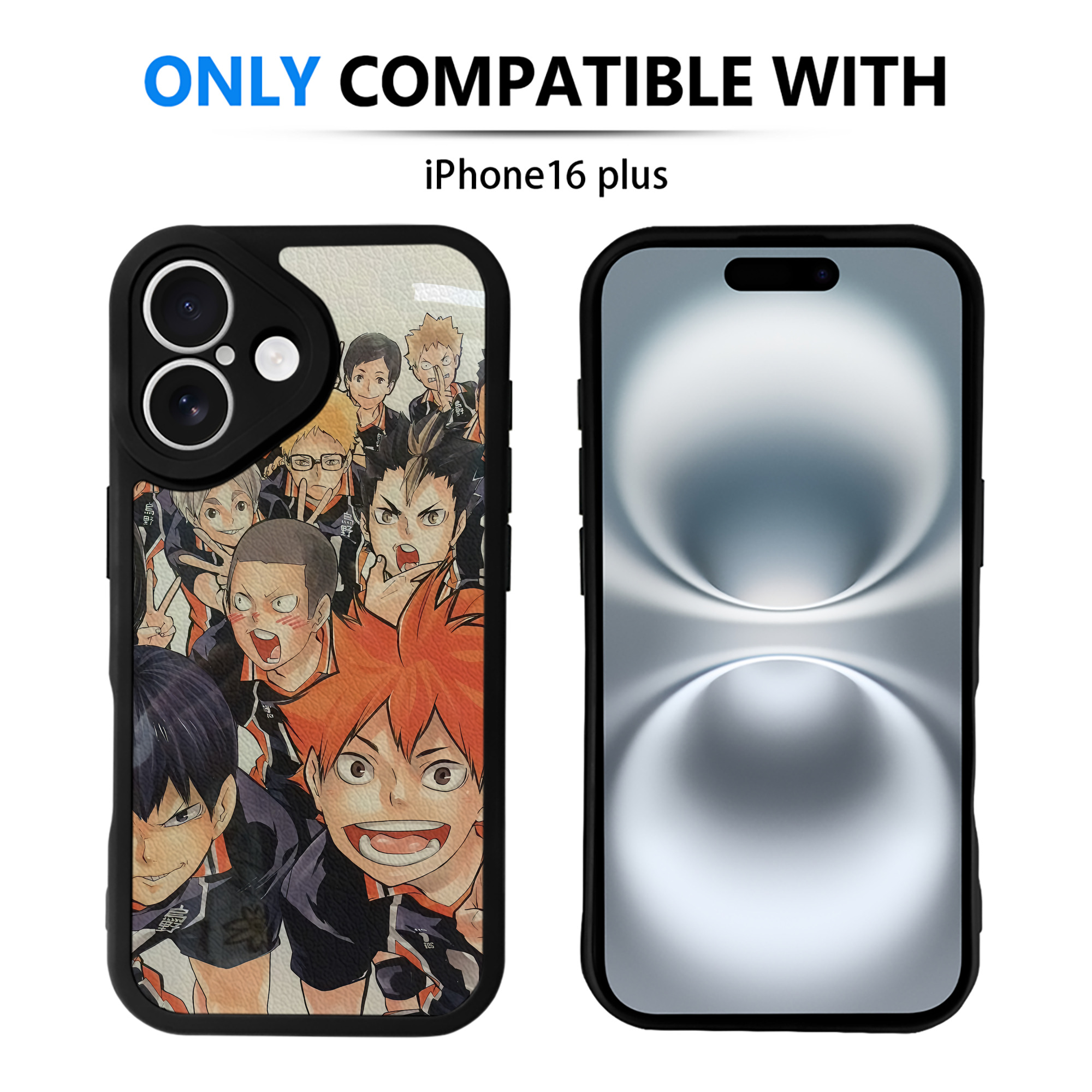 （画像用） ハイキュー!! Haikyu!! 【iPhone 16シリーズ対応】シリコンスマホケース（レザー調） 材質：シリコン